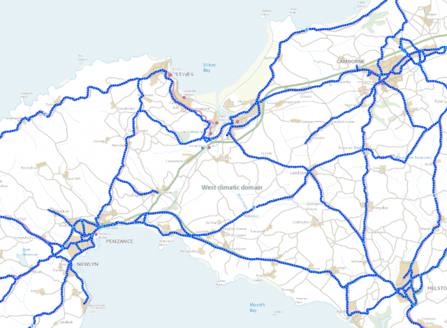 Detail: 2019-12-03 Salting routes and planned treatment valid at Mon Dec 02 2019 12 11